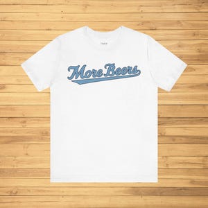 Camiseta con el logo de béisbol de More Beers Chapel Hill / Fuente vintage de Carolina del Norte imagen 3