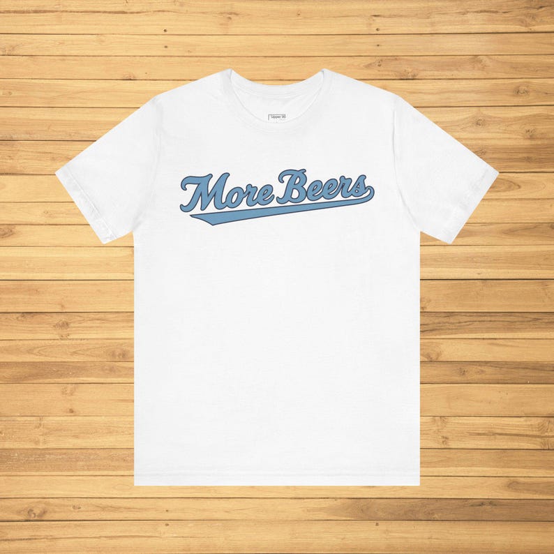 Camiseta con el logo de béisbol de More Beers Chapel Hill / Fuente vintage de Carolina del Norte imagen 3
