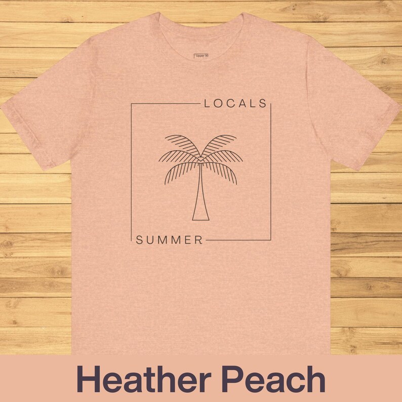 Locals Summer Palm Tree Tee: Beach Town Unisex T-Shirt image 5