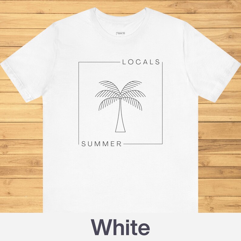 Locals Summer Palm Tree Tee: Beach Town Unisex T-Shirt image 6