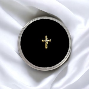 Gold Diamond Cross Tooth Gem