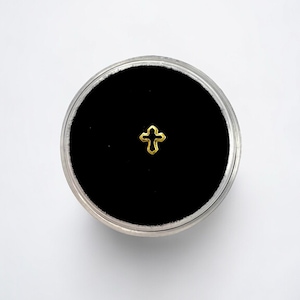Gold Open Cross Tooth Gem
