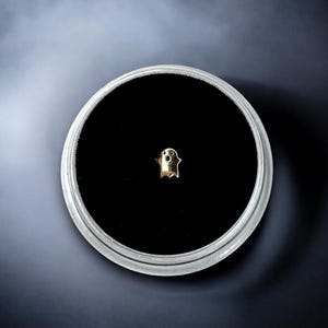 18Kゴールド製ゴーストトゥースジェムチャーム