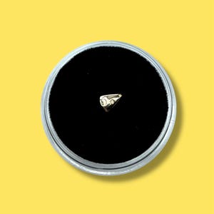 Massiver 18k Gold Käse Zahn Edelstein Anhänger