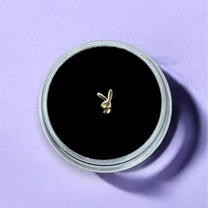 Solid 18k Gold Playboy Tooth Gem Charm