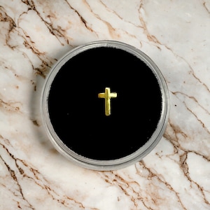 Simple Golden Cross Tooth Gem