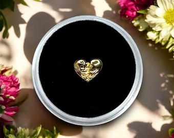 Solid 10k Gold Till Death Tooth Gem Charm