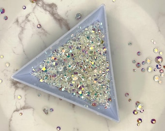 Clear Iridescent Swarovski Tooth Gems