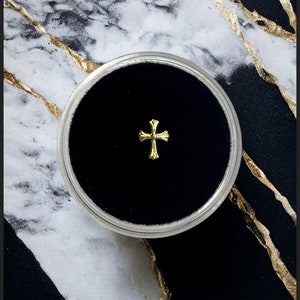 Gold Cross Tooth Gem