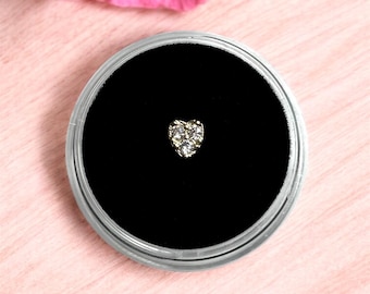 Gold Multi-Diamond Luxe Heart Tooth Gem Charm