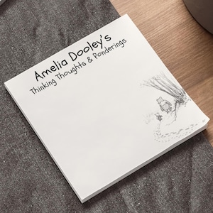 Spersonalizowany Kubuś Puchatek Post Its Cute Funny Gift Niestandardowa nazwa Niepowtarzalny prezent Spersonalizowany prezent Notatki samoprzylepne Artykuły piśmiennicze Spersonalizowany notatnik