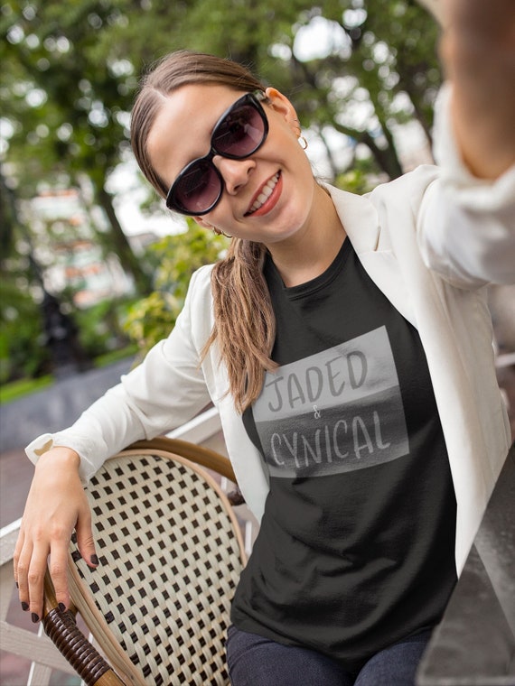 Jaded & Cynical T-shirt Design, Unisex Short Sleeve Tee, World 