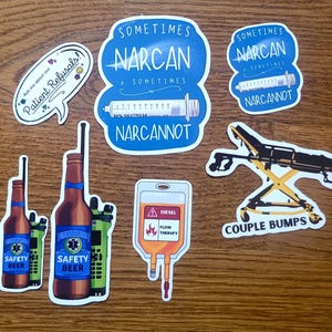 Healthcare Sticker Bundle, EMT gift, healthcare sticker, medical humor, emergency medical decal
