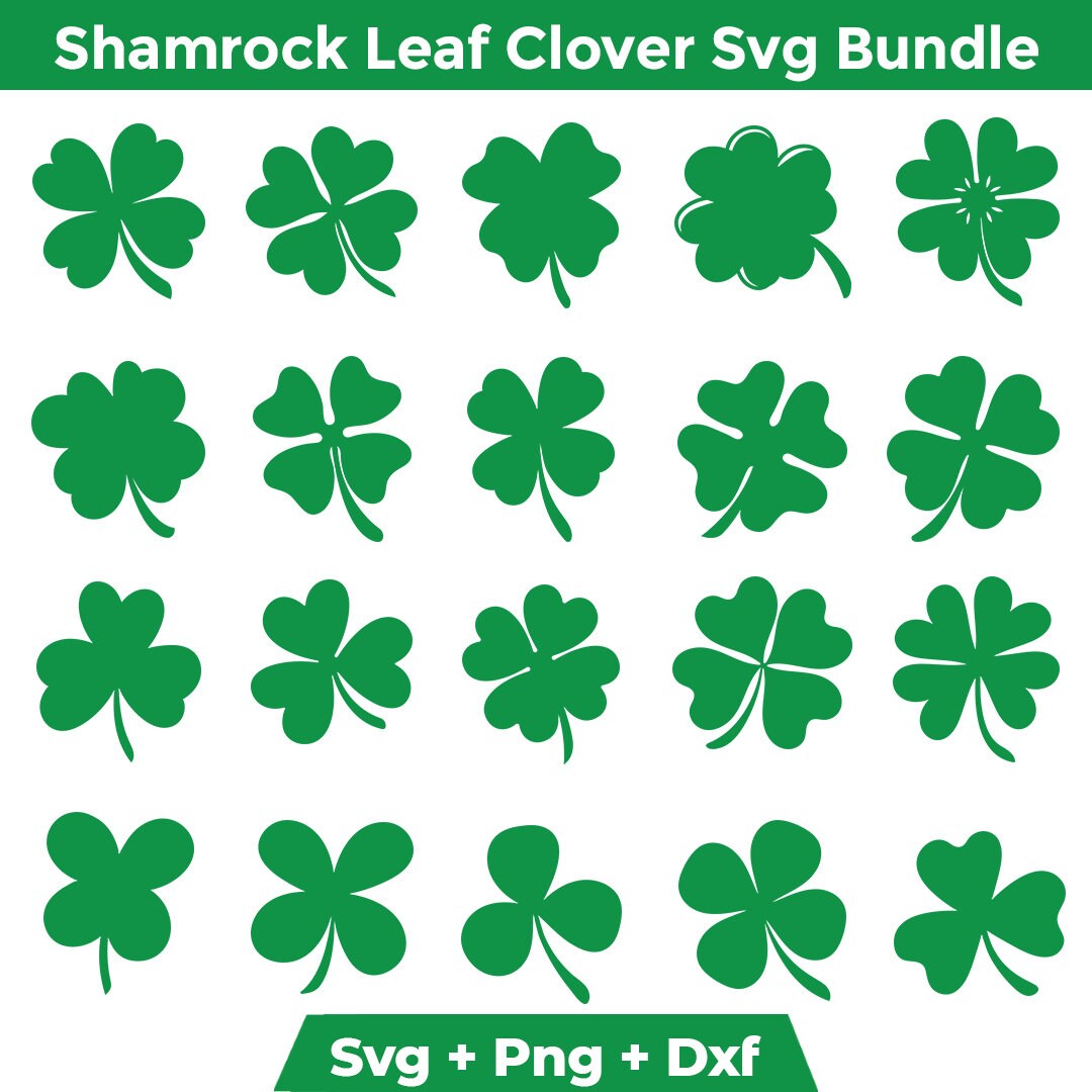 Shamrock SVG Clover Leaf SVG Trefoil Svg Saint Patricks Day Svg Four ...
