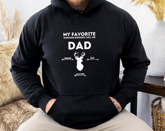 Hunting Buddies Hoodie, Personalized Gift for Dad Who Hunts