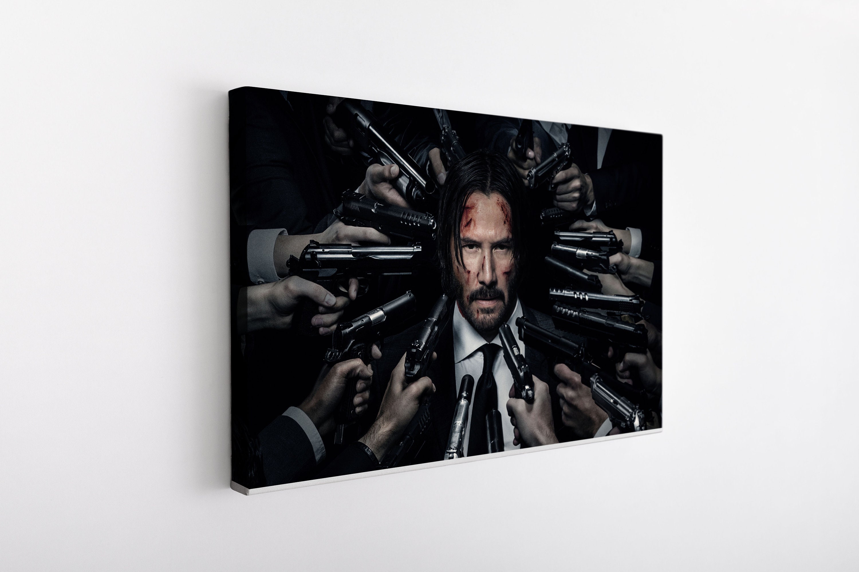 John Wick Poster, John Wick Canvas Print, Famous Movie Actor Wall Art, Home Decoration, John Wick Painting Art, Fine Art, Modern Poster
