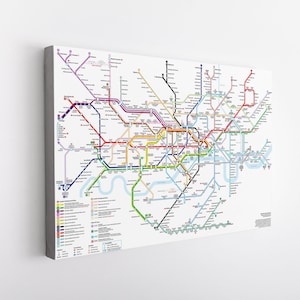 Die Londoner U-Bahn Karte Poster, London Zug, U-Bahn Karte, UK U-Bahn Wanddekoration, Super Hi Res, Weltreisende Geschenk, Vereinigtes Königreich Foto