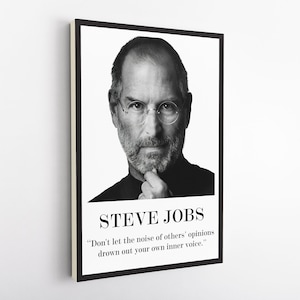 Steve Jobs, Canvas, Celebrity Poster, Portre Canvas, Steve Jobs, beroemde kunst, portret canvas, beroemde citaat canvas print, Portre canvas poster,
