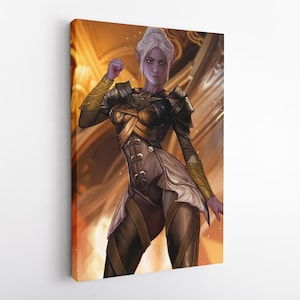 Minthara Art, Baldur&#39;s Gate 3 Canvas, Minthara Wall Decor, Minthara Poster, Baldurs Gate Wall Art, Gaming Room Decor, Game Print, Game Art