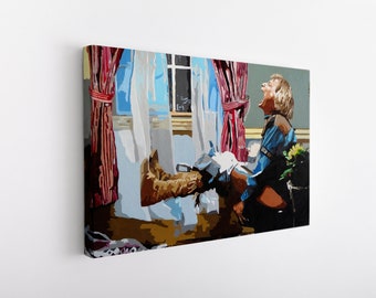 Print Canvas Dumb and Dumber Movie Poster Canvas Print- Harry Dunne Print - Funny Bathroom, Comedy, Home Art, Funny Movie,Harry Dunne