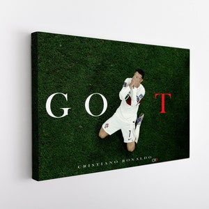Cristiano Ronaldo, Motivational Canvas Art Sports Stars, Soccer Room Decor, Inspirational Wall Art, Quote Printable Wall Art,