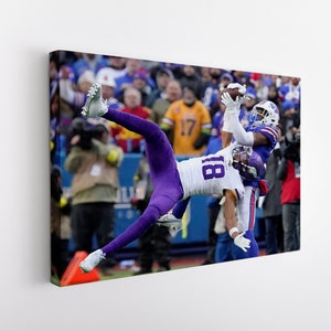 Justin Jefferson, Catch Moment Poster, Minnesota Vikings, Sports Art, Canvas Art, Canvas, Man Cave Gift