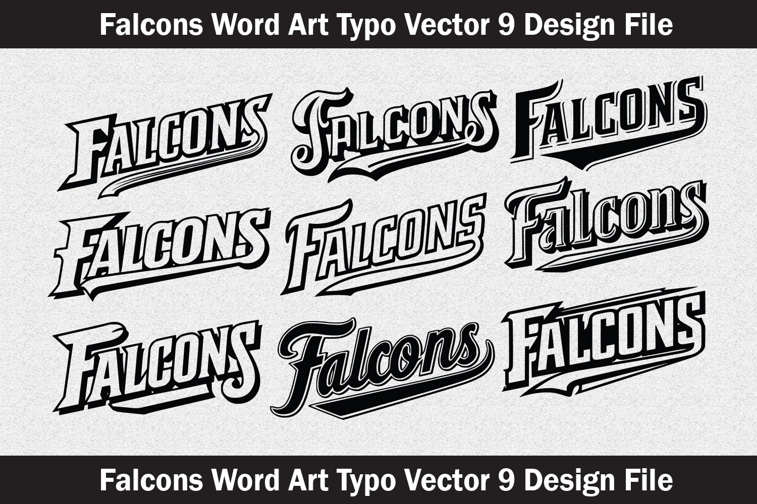 Falcons Word Art, Mascot SVG Typography (digital Files) - Etsy