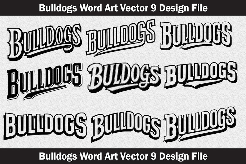 Bulldogs Mascot SVG, Typography Word Art (digital Download) - Etsy