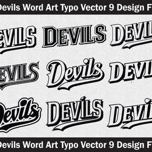 Devils svg,Devils mascota svg,Devils cut file,Devils vector,Devils word art svg,Devils tipografía,Devils