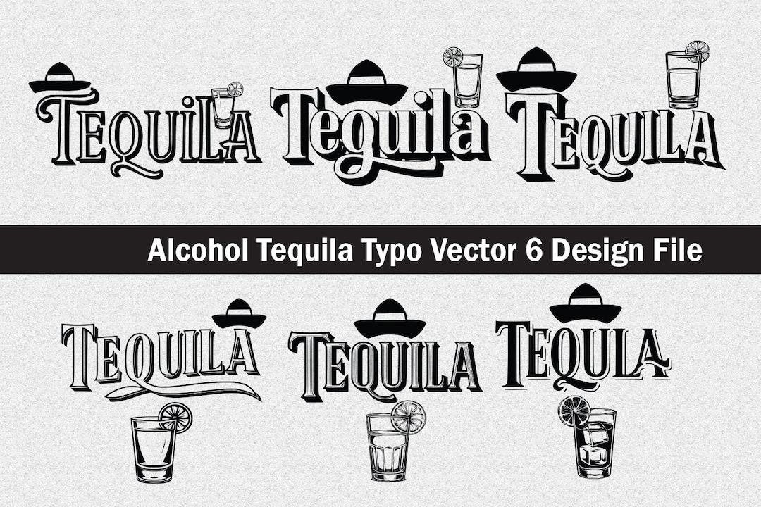Tequila Typography ,tequila Bottle Svg,tequila Bottle Silhoeutte ...