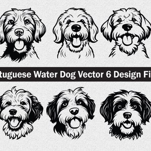 Portuguese Water  Dog Head Silhouette Svg ,Portuguese Water Dog svg,Dog cut,Portuguese Water head ,Portuguese Water dog svg,Dog svg,