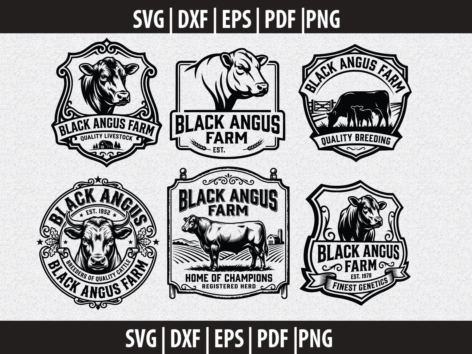 Angus Sign Angus Farm Sign SVG, Ranch Sign PNG, Black Angus Sign Clipart Black ...