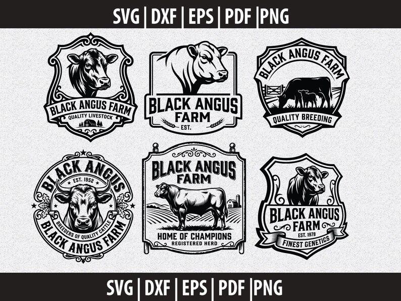 Angus Farm Sign SVG, Ranch Sign PNG, Black Angus Sign Clipart Black ...