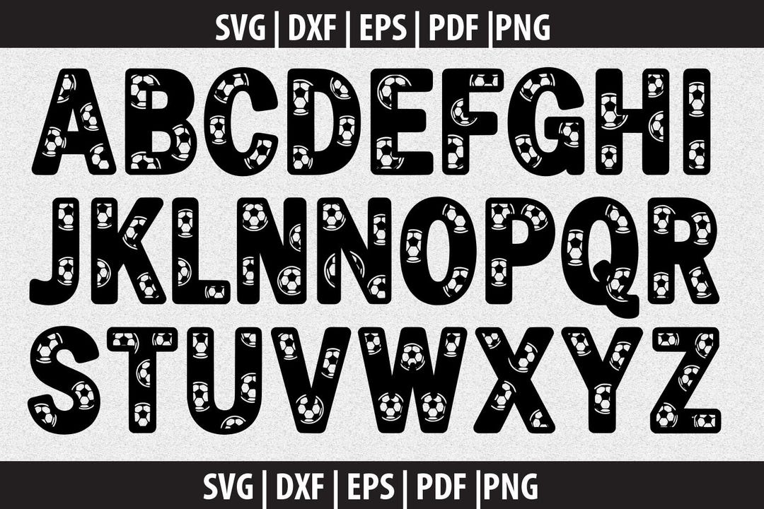 Sports Clipart: Soccer Ball Alphabet Svg Vector Silhouette - Svg Png ...