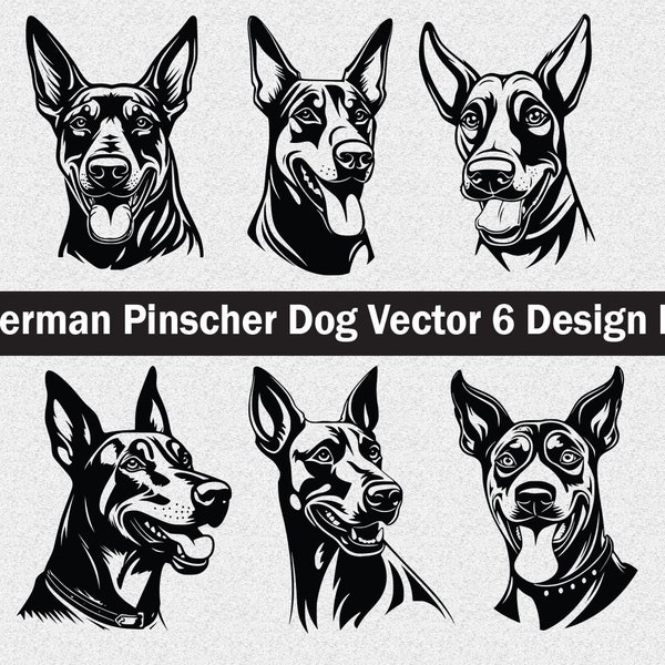 Doberman Pinscher Dog Head Silhouette Svg ,Doberman Dog svg,Dog cut,Doberman vector,Doberman head svg,Doberman svg,Doberman dog svg,Dog