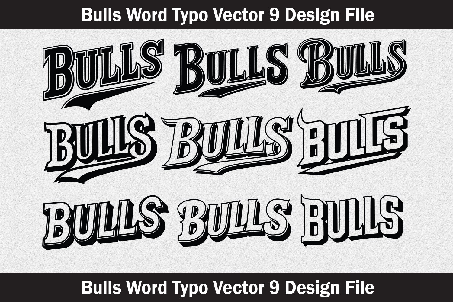 Bulls Word Art SVG, Typography Vector (digital Download) - Etsy
