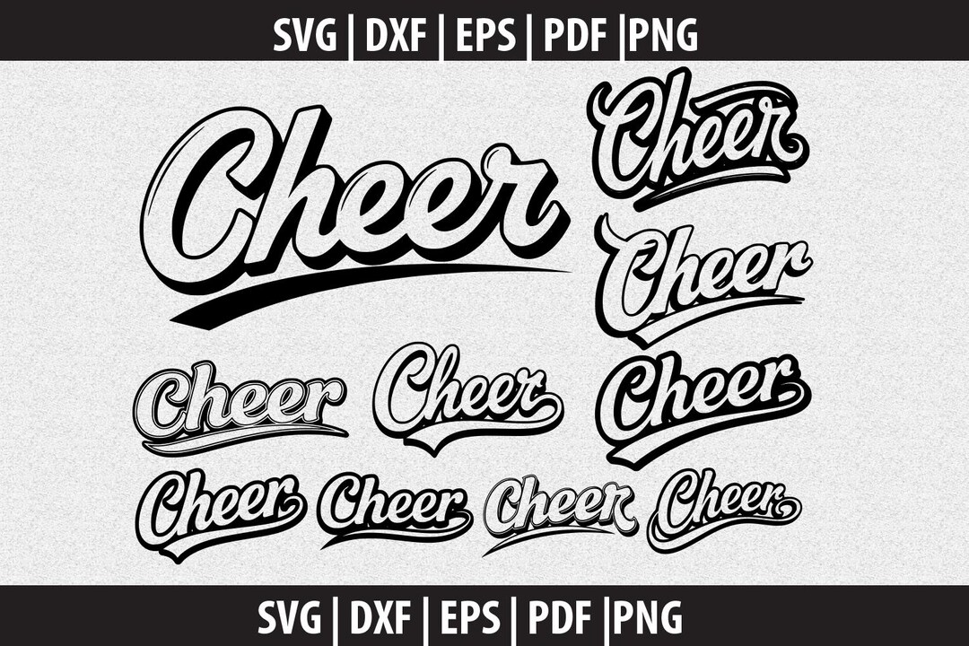 Cheer Word Art SVG, Cheer Mascot Typography (digital Download) - Etsy