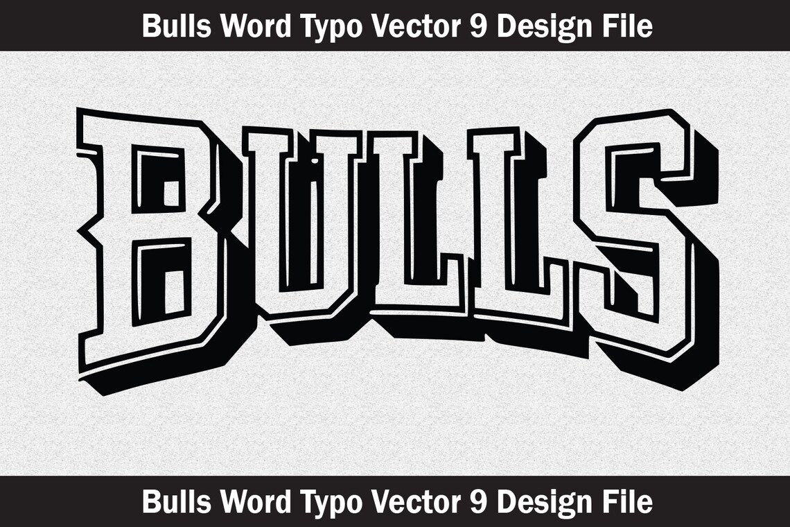 Bulls Typography SVG, Mascot Cut File (digital Download) - Etsy