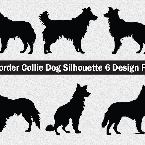 Border Collie Dog Silhouette Svg ,Border Collie Dog Svg,Dog Silhouette ,Dog svg,West Highland Dog ,Dog cut file ,Dog head svg,Dog head svg