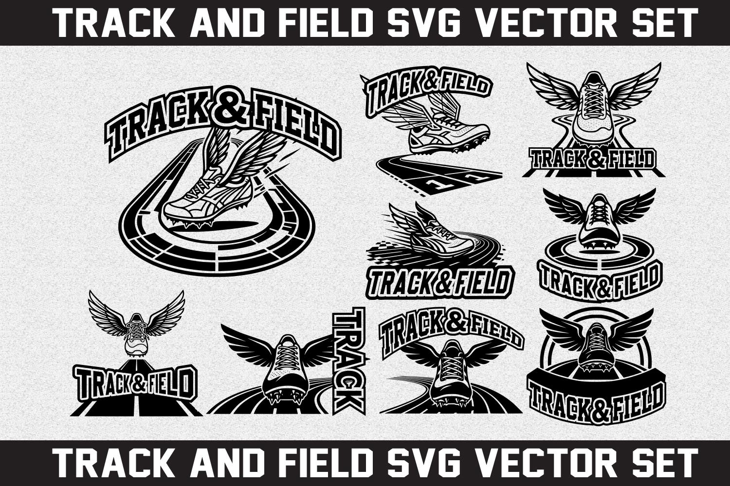 Track and Field Shoe Winged Svg Cut File Logo PNG Clipart Vector Design ...