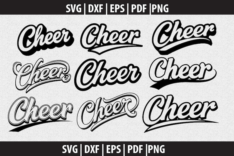 Cheer Word Art SVG, Cheer Mascot Typography (digital Download) - Etsy