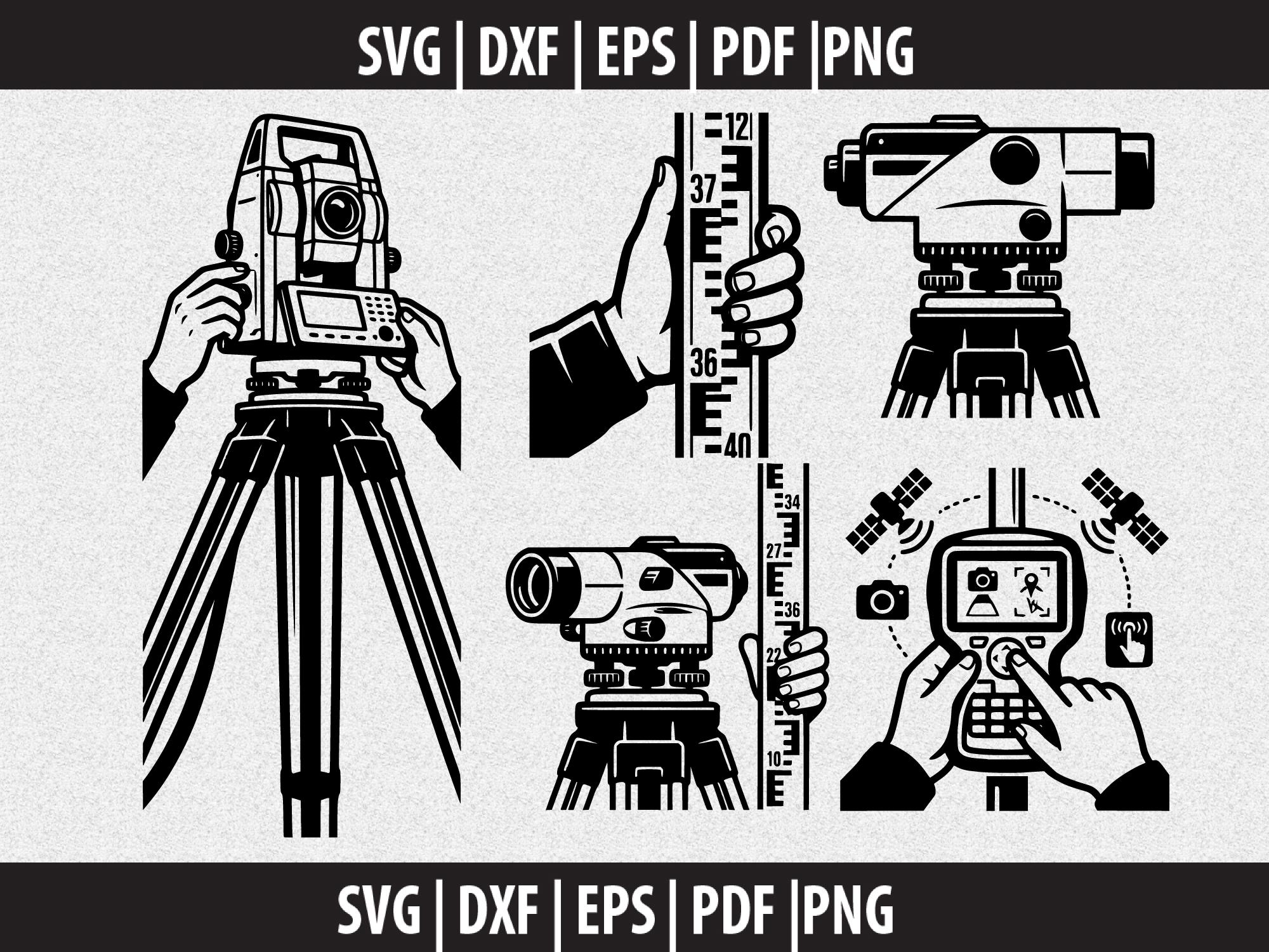 Surveyor Tools SVG, Total Station Clipart, GPS Survey Equipment PNG ...