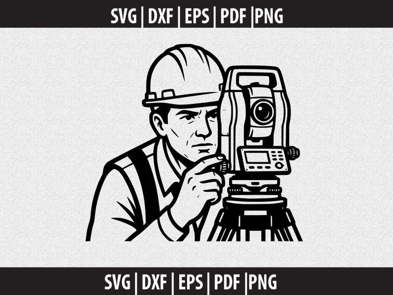 Surveyor SVG Bundle, Land Survey Clipart Pack, 5 Designs, Engineer ...