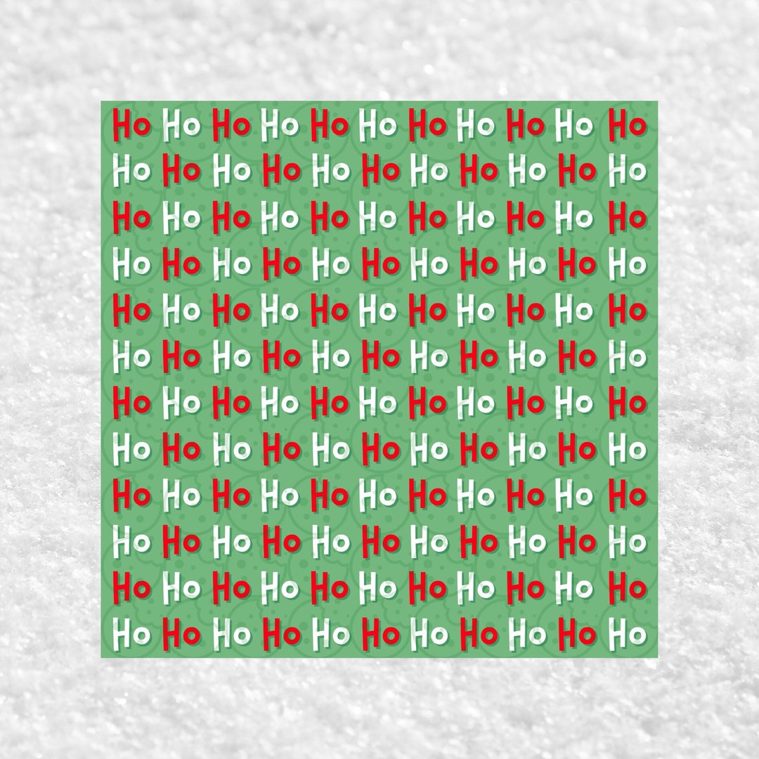 HO HO HO Printable Cookie Backer Sheet - Etsy