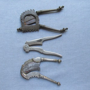 Three Examples of Areca Nut Cutters / Betel Nut Cutters, an interesting Collectable