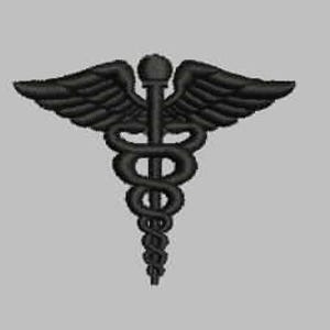 U.S. Army Medical Service Branch Embroidery Files (dst, pes, exp, xxx formats)