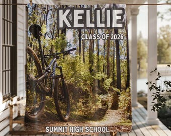 Mountain Bike Trail Personalized Blanket for Cyclists and Outdoor Adventures