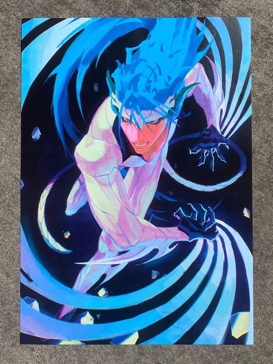Bleach Grimmjow A3 Poster Etsy