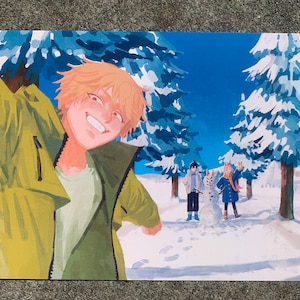 Chainsawman Snow Day A5 Mini Print