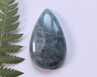 Large Pear Aquamarine Cabochon, Teardrop, 21x35mm